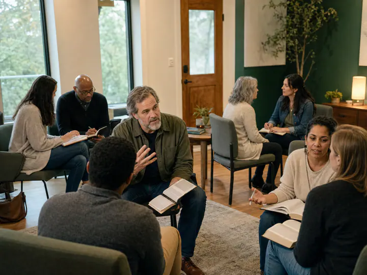 Believers practicing ministry skills together