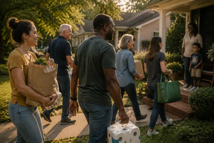 Believers serving neighbors with practical help